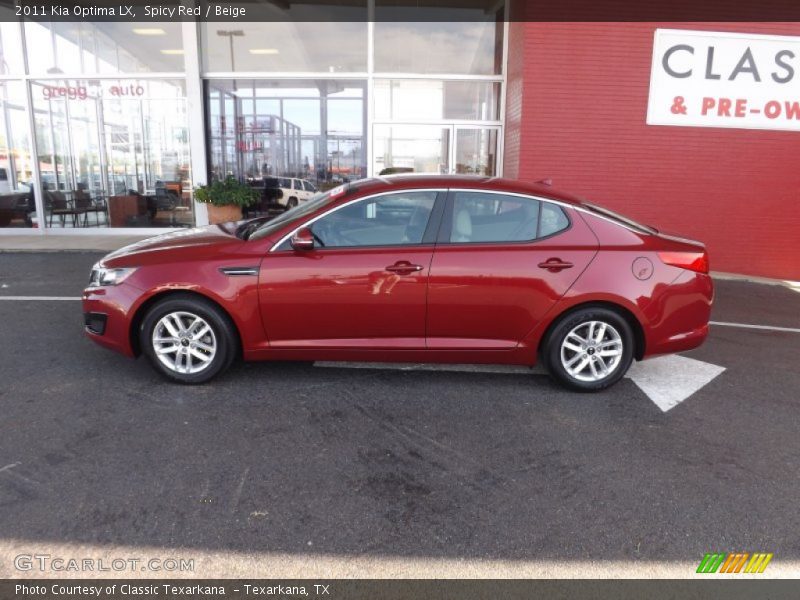 Spicy Red / Beige 2011 Kia Optima LX
