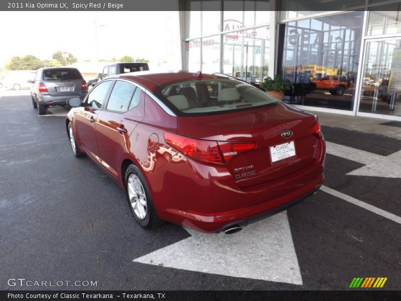 Spicy Red / Beige 2011 Kia Optima LX