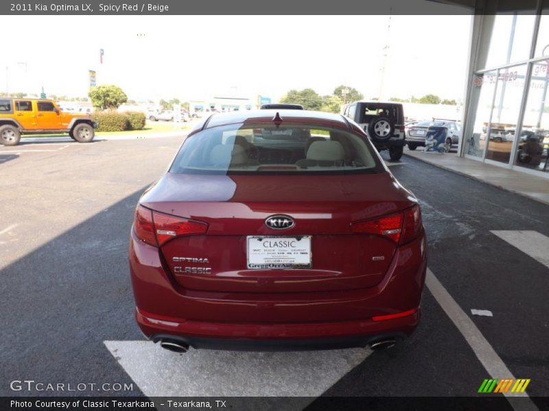 Spicy Red / Beige 2011 Kia Optima LX