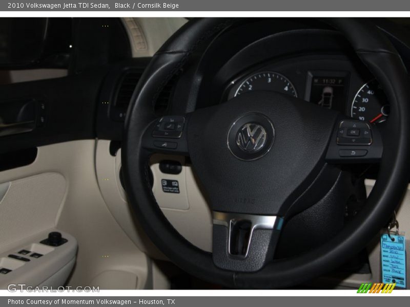 Black / Cornsilk Beige 2010 Volkswagen Jetta TDI Sedan