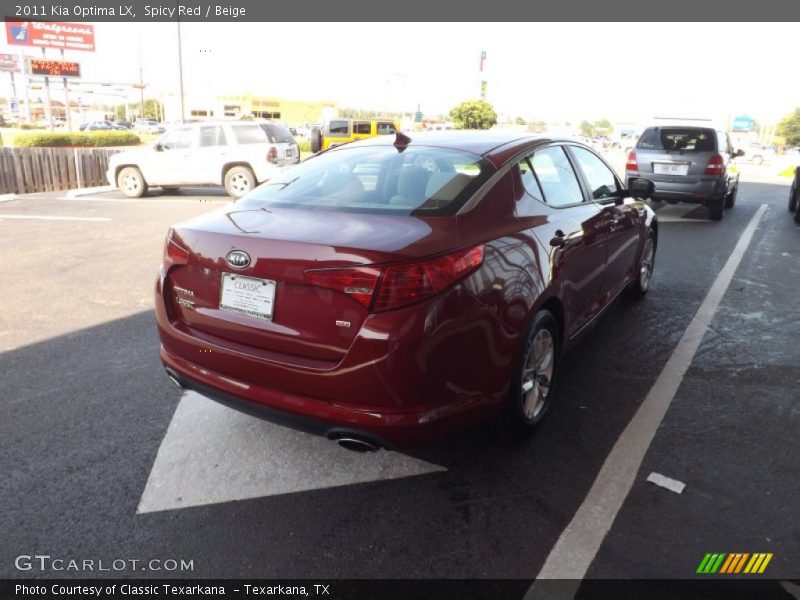 Spicy Red / Beige 2011 Kia Optima LX