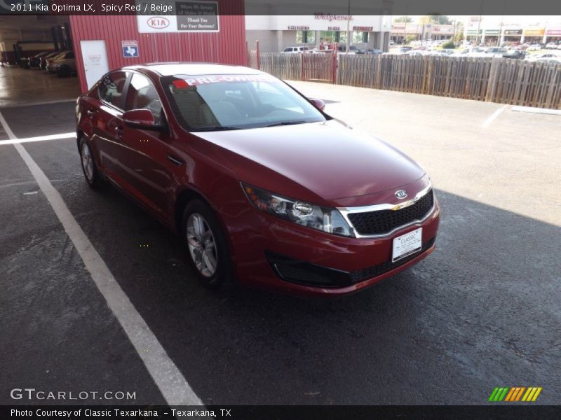Spicy Red / Beige 2011 Kia Optima LX
