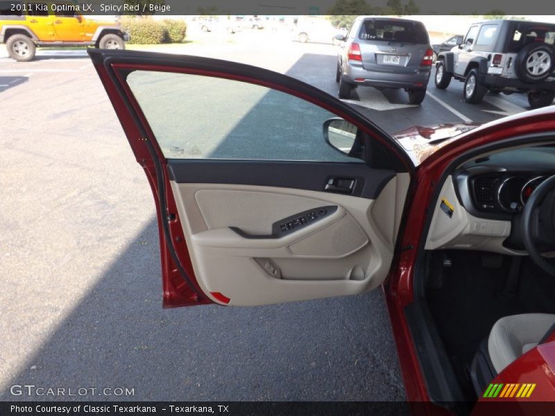 Spicy Red / Beige 2011 Kia Optima LX