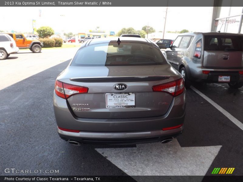 Titanium Silver Metallic / White 2013 Kia Optima SX Limited