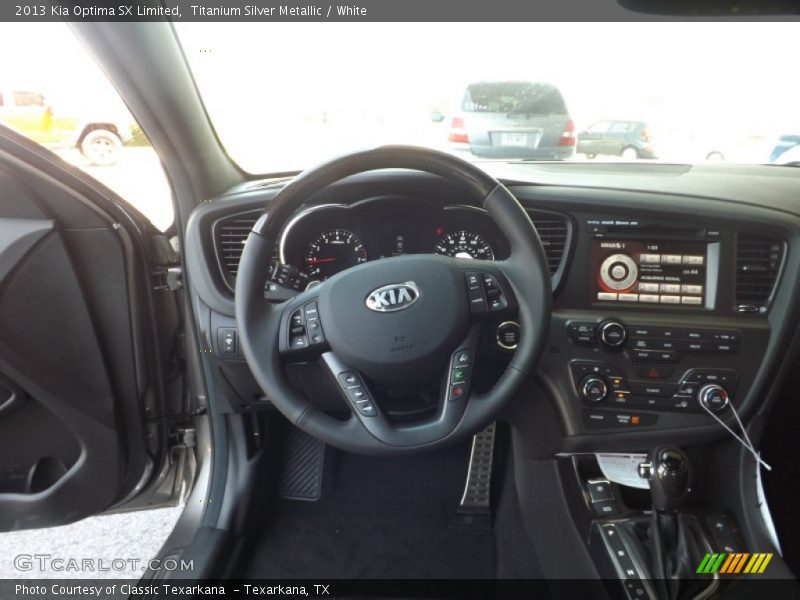 Titanium Silver Metallic / White 2013 Kia Optima SX Limited