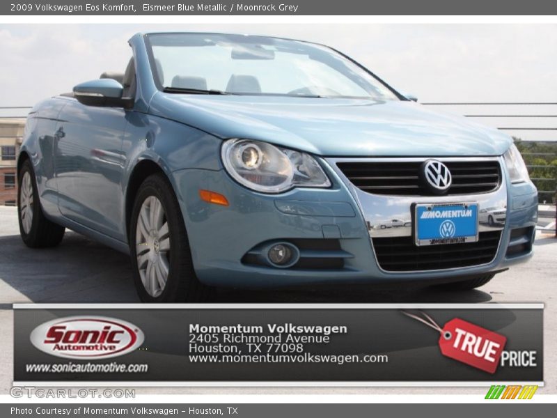 Eismeer Blue Metallic / Moonrock Grey 2009 Volkswagen Eos Komfort