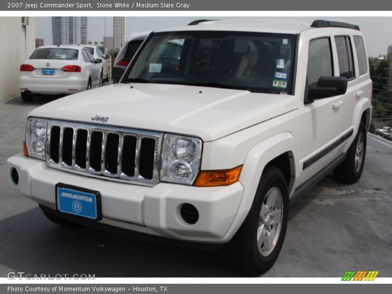 Stone White / Medium Slate Gray 2007 Jeep Commander Sport