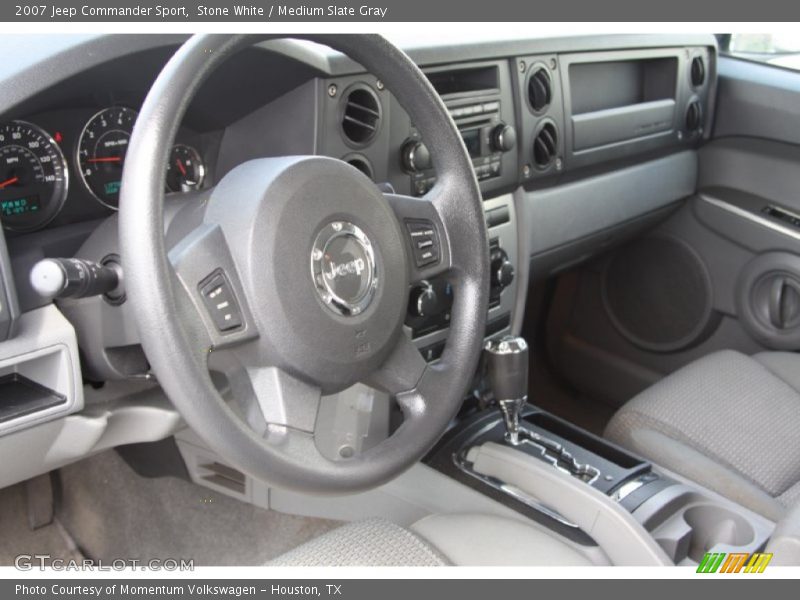 Stone White / Medium Slate Gray 2007 Jeep Commander Sport