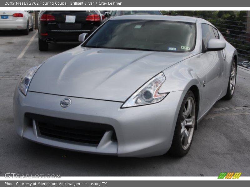 Brilliant Silver / Gray Leather 2009 Nissan 370Z Touring Coupe