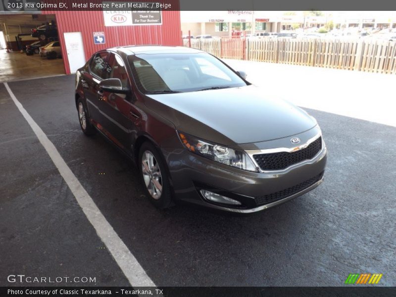 Metal Bronze Pearl Metallic / Beige 2013 Kia Optima EX
