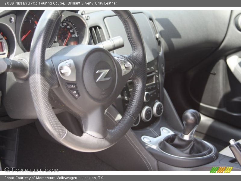 Brilliant Silver / Gray Leather 2009 Nissan 370Z Touring Coupe