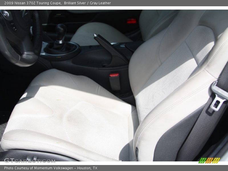Brilliant Silver / Gray Leather 2009 Nissan 370Z Touring Coupe