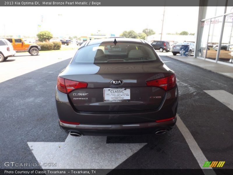 Metal Bronze Pearl Metallic / Beige 2013 Kia Optima EX