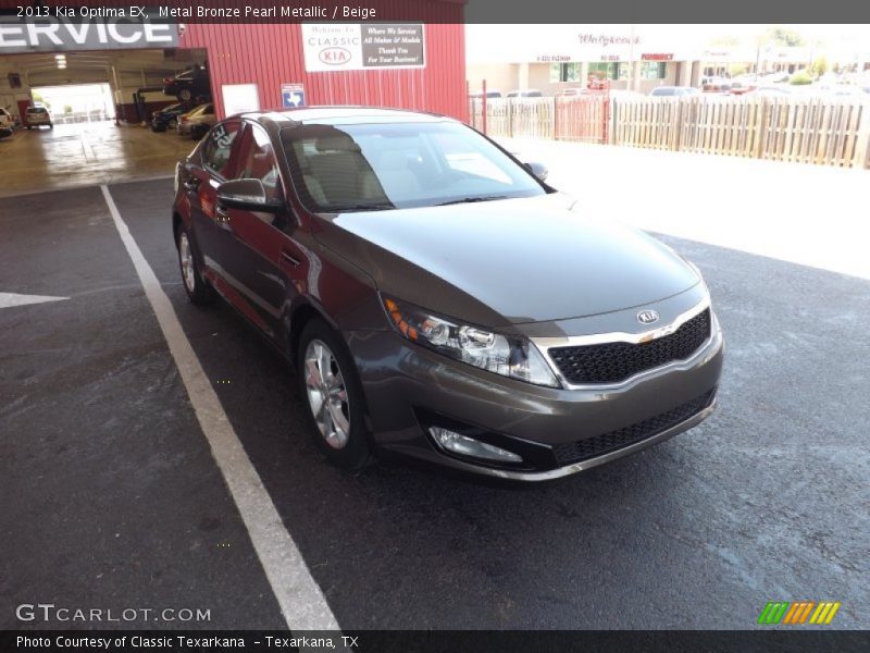 Metal Bronze Pearl Metallic / Beige 2013 Kia Optima EX
