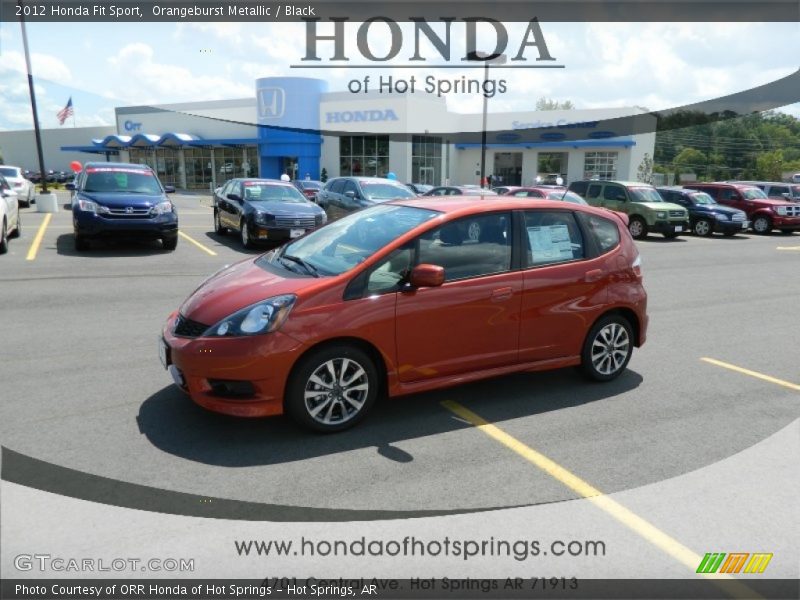 Orangeburst Metallic / Black 2012 Honda Fit Sport