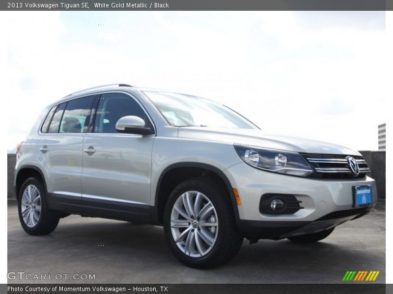 White Gold Metallic / Black 2013 Volkswagen Tiguan SE