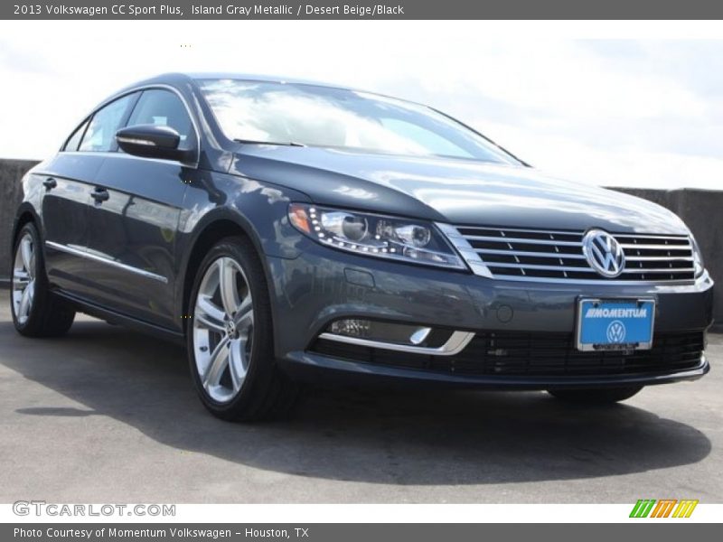 Island Gray Metallic / Desert Beige/Black 2013 Volkswagen CC Sport Plus