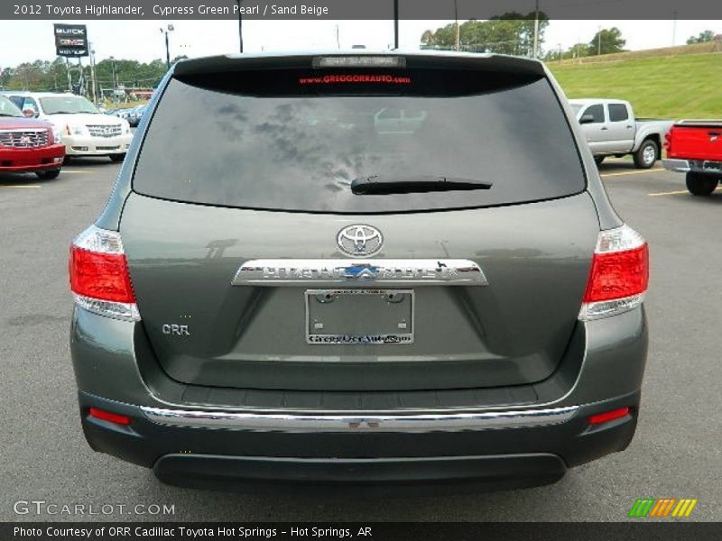 Cypress Green Pearl / Sand Beige 2012 Toyota Highlander