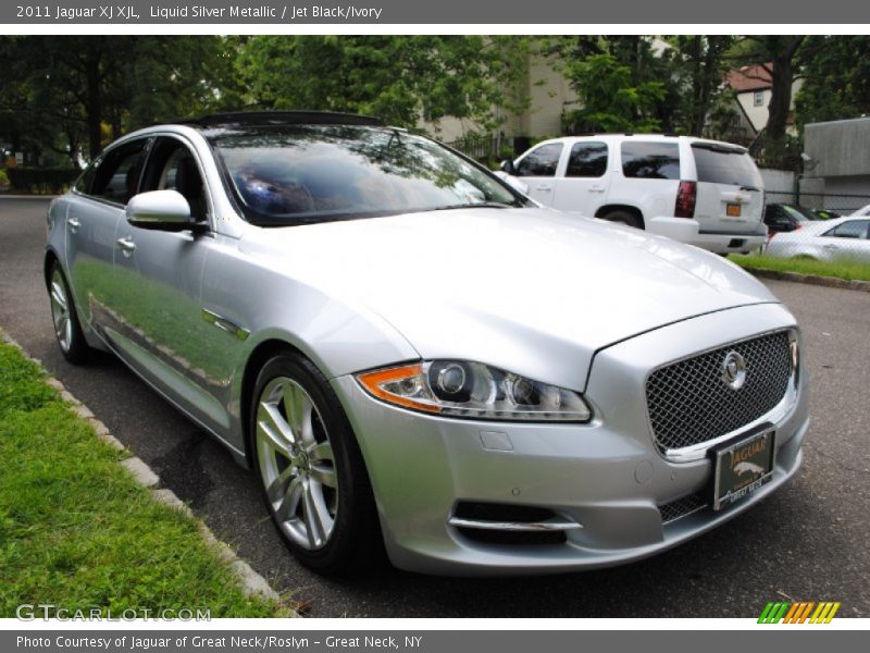 Liquid Silver Metallic / Jet Black/Ivory 2011 Jaguar XJ XJL