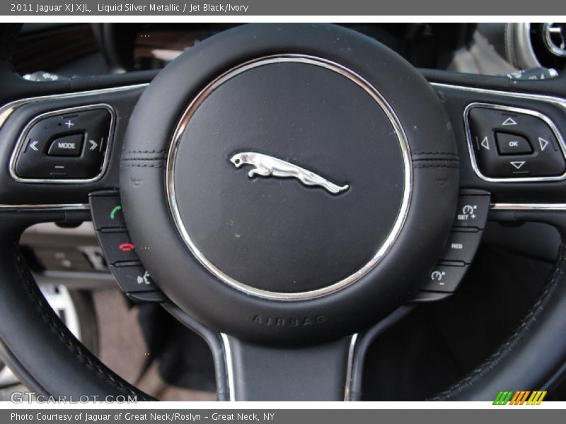 Liquid Silver Metallic / Jet Black/Ivory 2011 Jaguar XJ XJL