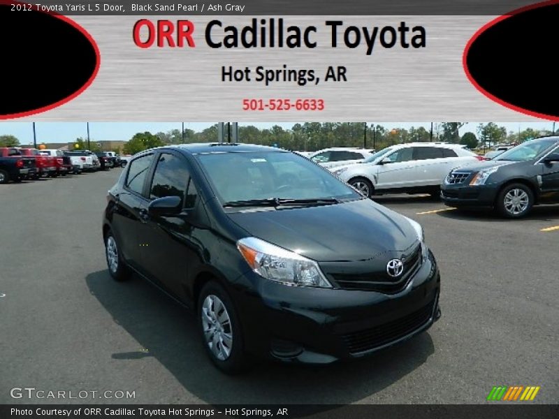 Black Sand Pearl / Ash Gray 2012 Toyota Yaris L 5 Door