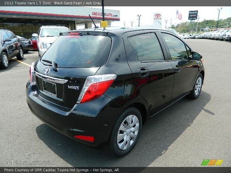 Black Sand Pearl / Ash Gray 2012 Toyota Yaris L 5 Door