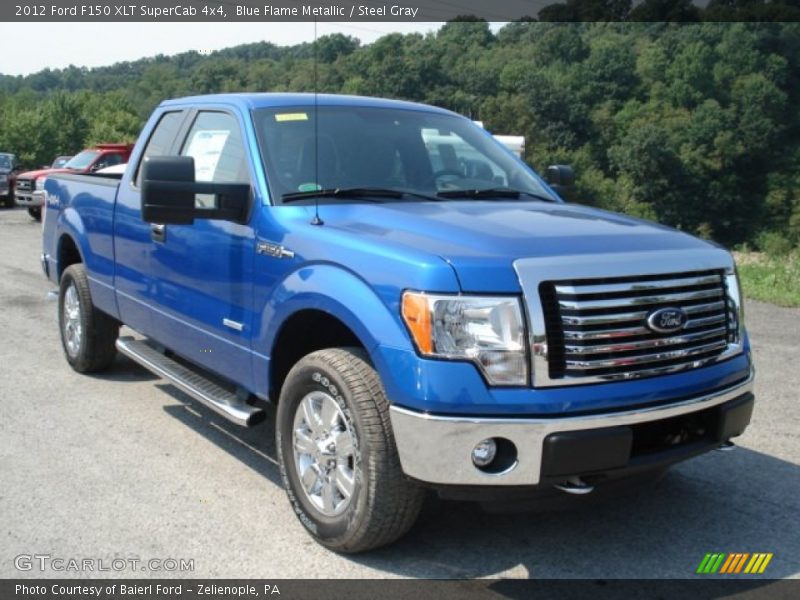 Blue Flame Metallic / Steel Gray 2012 Ford F150 XLT SuperCab 4x4