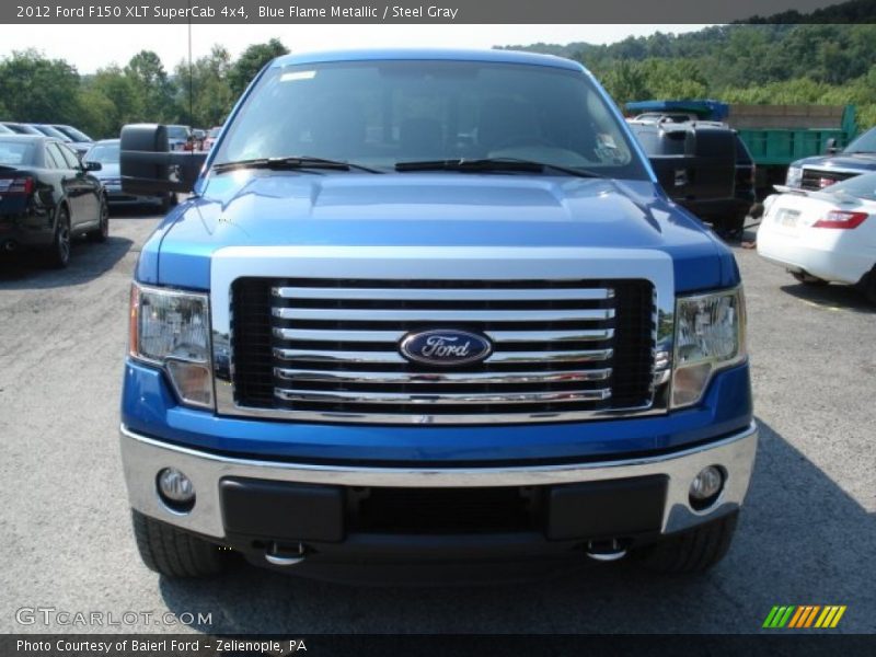 Blue Flame Metallic / Steel Gray 2012 Ford F150 XLT SuperCab 4x4