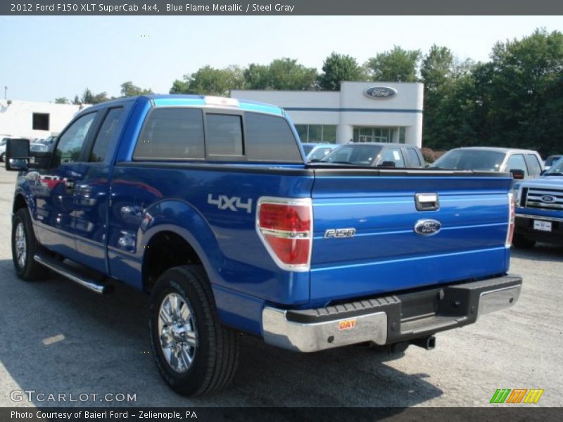 Blue Flame Metallic / Steel Gray 2012 Ford F150 XLT SuperCab 4x4