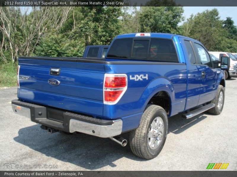 Blue Flame Metallic / Steel Gray 2012 Ford F150 XLT SuperCab 4x4