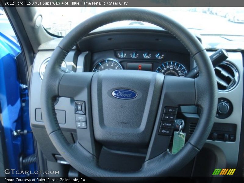 Blue Flame Metallic / Steel Gray 2012 Ford F150 XLT SuperCab 4x4