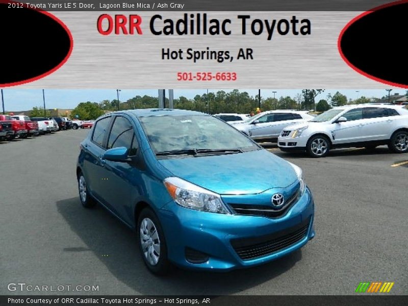 Lagoon Blue Mica / Ash Gray 2012 Toyota Yaris LE 5 Door