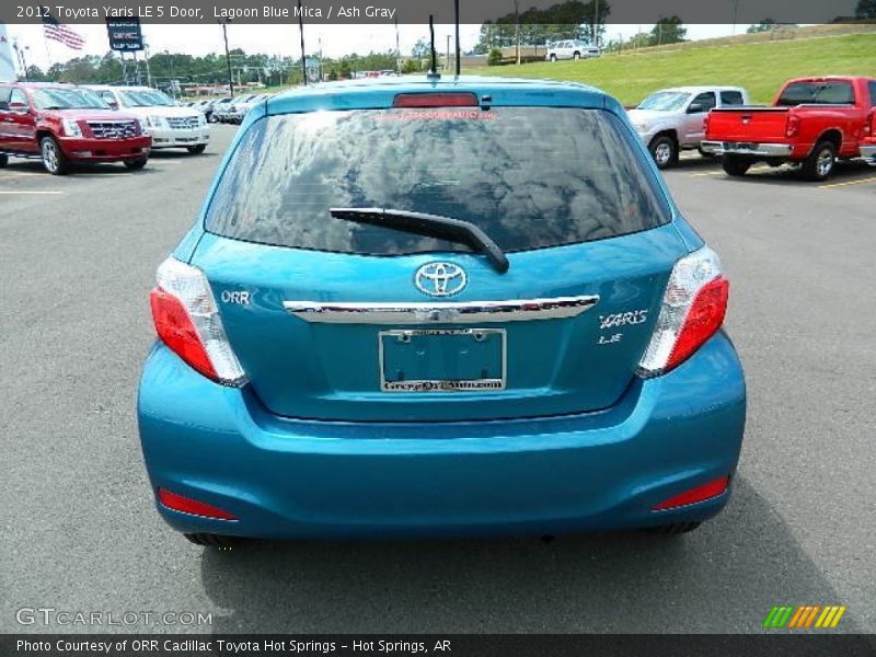 Lagoon Blue Mica / Ash Gray 2012 Toyota Yaris LE 5 Door