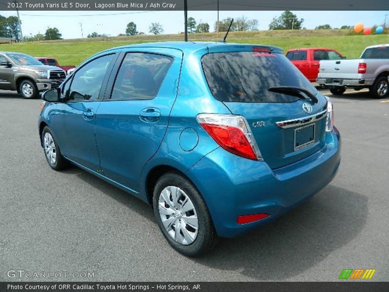 Lagoon Blue Mica / Ash Gray 2012 Toyota Yaris LE 5 Door