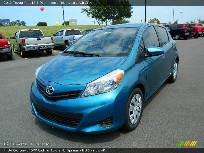 Lagoon Blue Mica / Ash Gray 2012 Toyota Yaris LE 5 Door