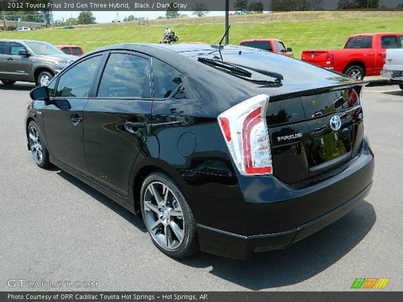 Black / Dark Gray 2012 Toyota Prius 3rd Gen Three Hybrid