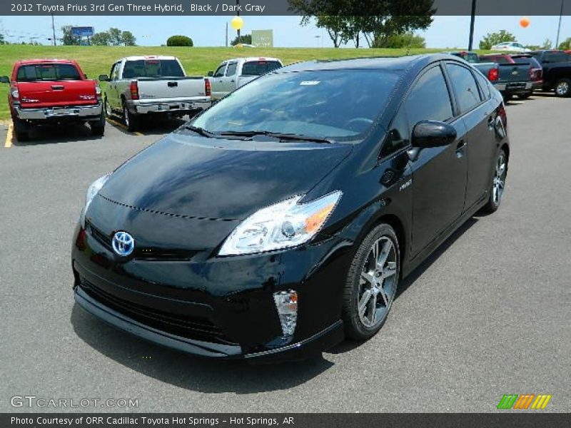 Black / Dark Gray 2012 Toyota Prius 3rd Gen Three Hybrid