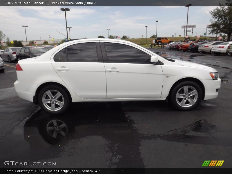 Wicked White Satin / Black 2009 Mitsubishi Lancer ES