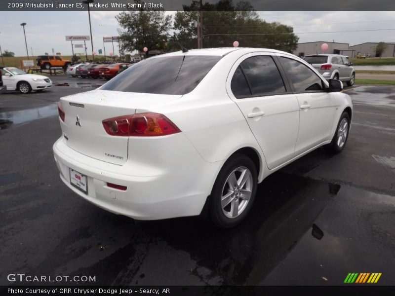 Wicked White Satin / Black 2009 Mitsubishi Lancer ES