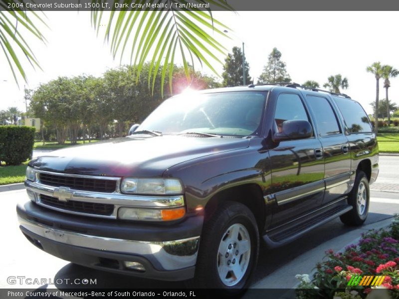 Dark Gray Metallic / Tan/Neutral 2004 Chevrolet Suburban 1500 LT