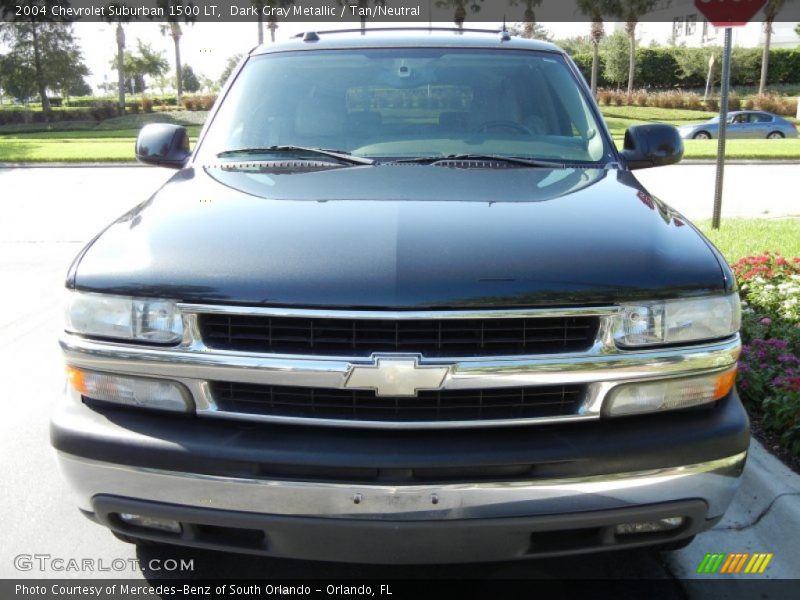 Dark Gray Metallic / Tan/Neutral 2004 Chevrolet Suburban 1500 LT