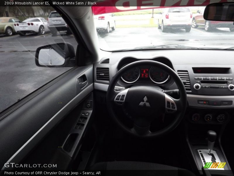Wicked White Satin / Black 2009 Mitsubishi Lancer ES