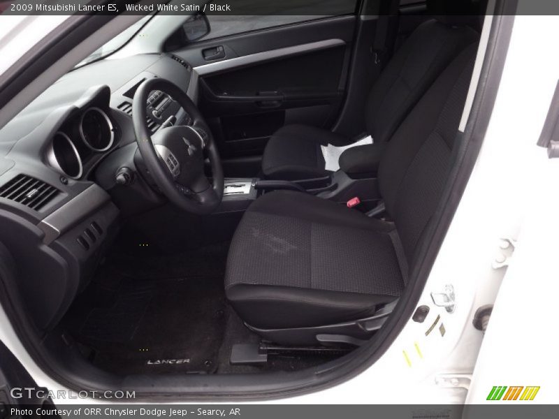 Wicked White Satin / Black 2009 Mitsubishi Lancer ES