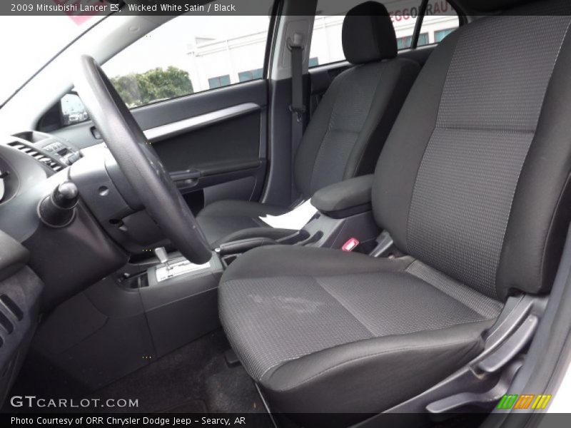 Wicked White Satin / Black 2009 Mitsubishi Lancer ES