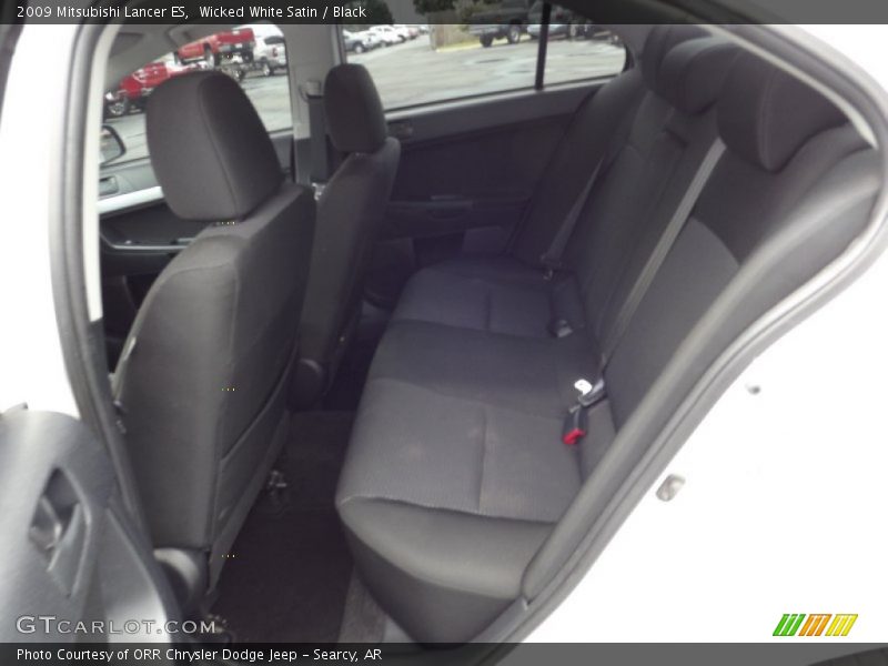 Wicked White Satin / Black 2009 Mitsubishi Lancer ES