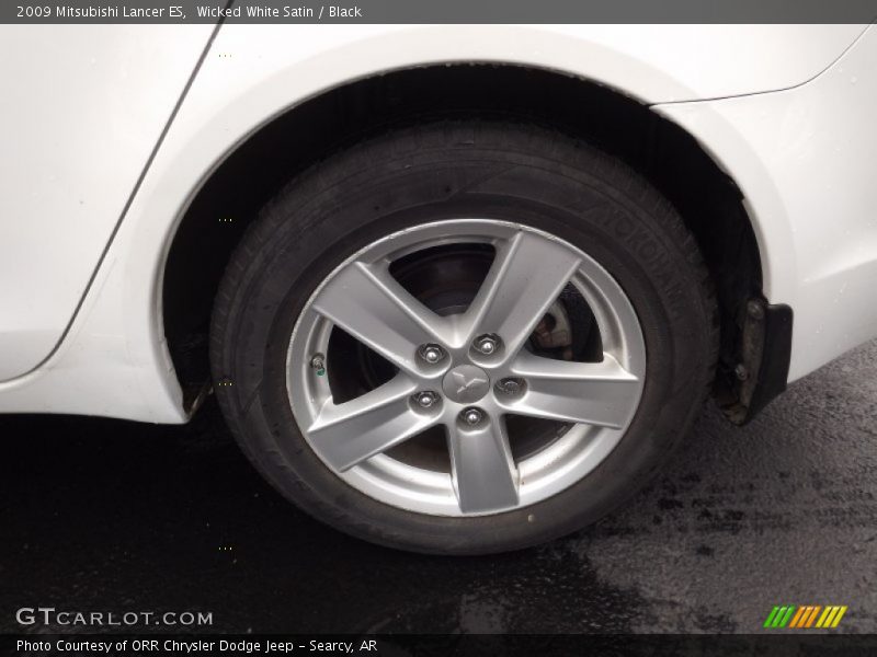 Wicked White Satin / Black 2009 Mitsubishi Lancer ES