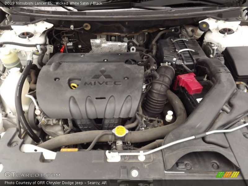 Wicked White Satin / Black 2009 Mitsubishi Lancer ES
