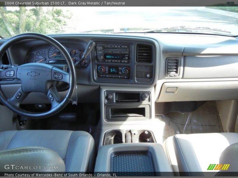 Dark Gray Metallic / Tan/Neutral 2004 Chevrolet Suburban 1500 LT