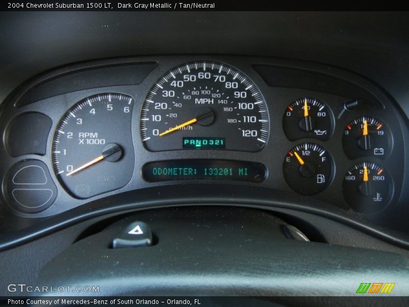 Dark Gray Metallic / Tan/Neutral 2004 Chevrolet Suburban 1500 LT
