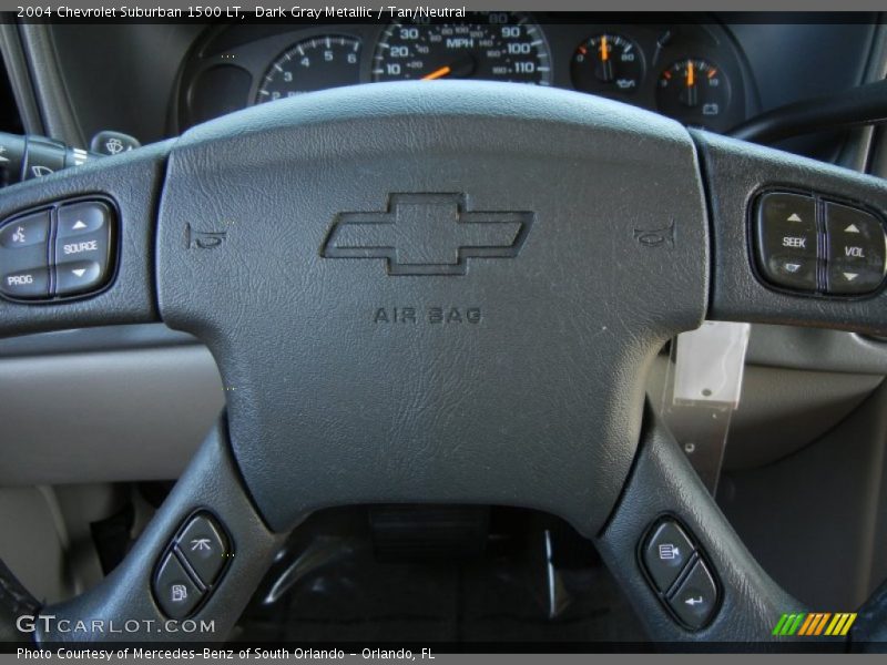 Dark Gray Metallic / Tan/Neutral 2004 Chevrolet Suburban 1500 LT